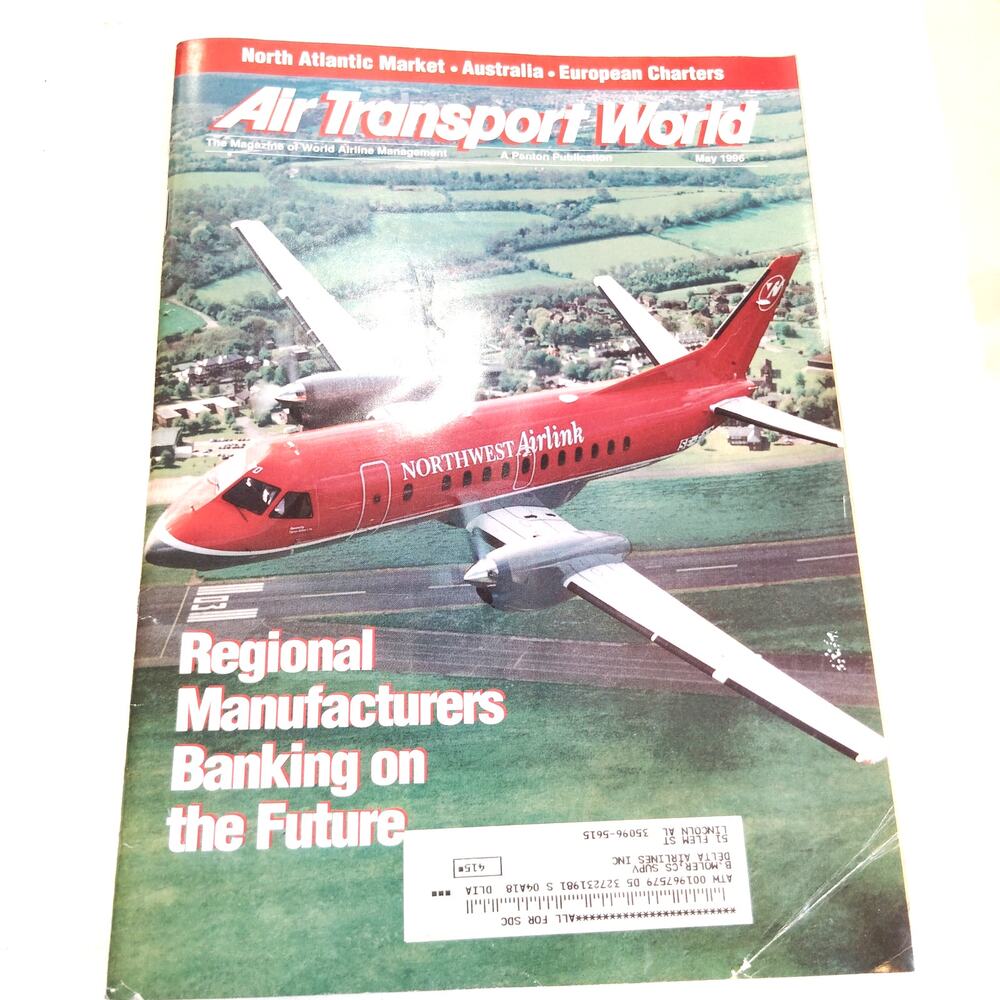 Air Transport World Magazine - May 1996 - Regional Manufacturers, Vintage